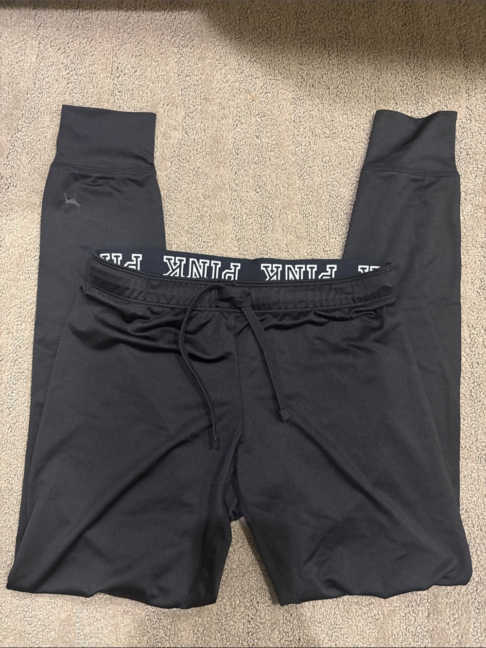 PINK Victoria's Secret Black Girls' Active Drawstring Leggings size XS